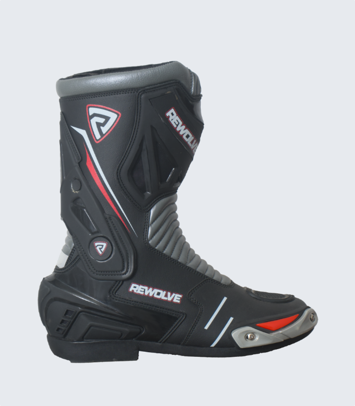 Kaizen motorcycle leather boot side view Kaizen motorcycle leather boot side view