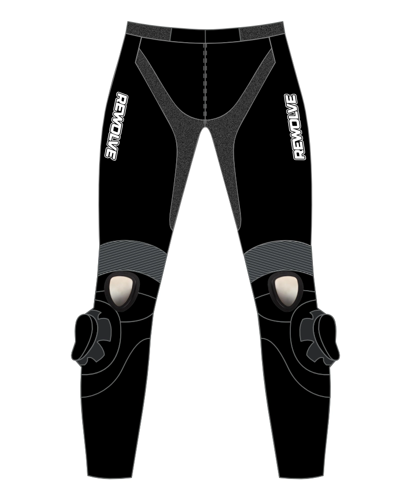 Motorbike trouser black Raze motorbike leather trouser front