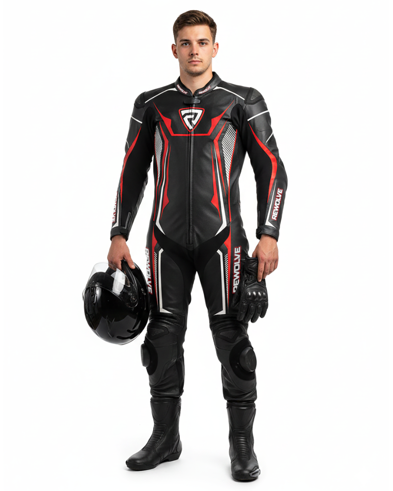Bormida Racing Leather suit front Bormida Motorcycle Leather Suit - Image 1
