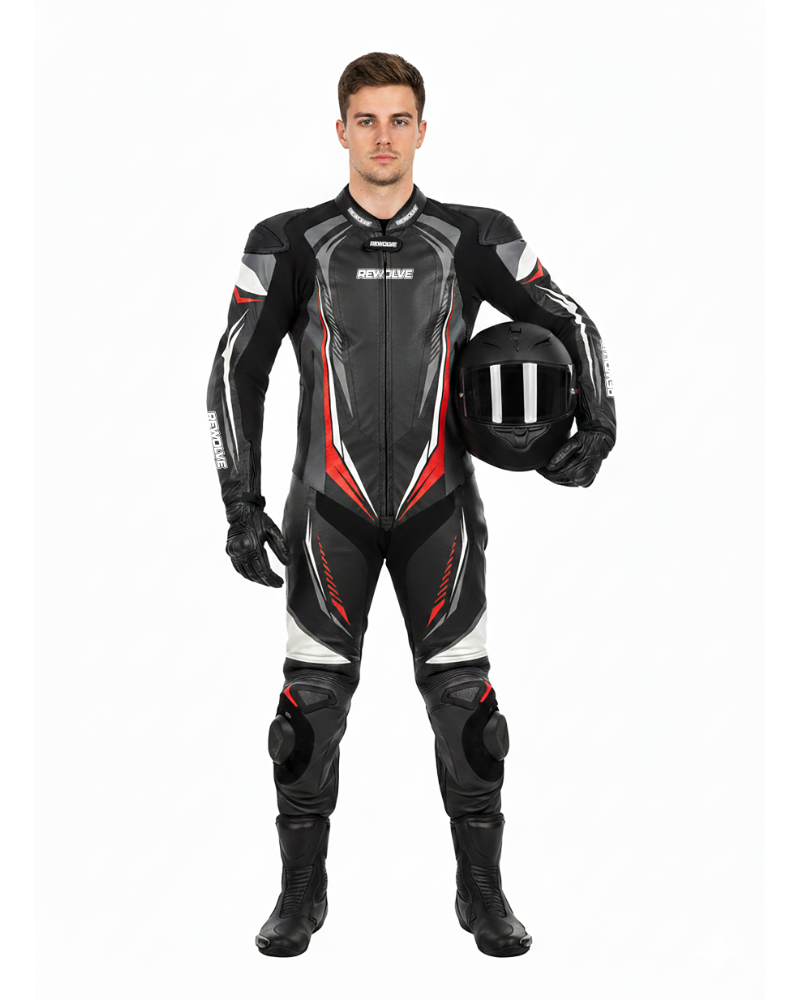 Kaizen motorcycle leather suit front Kaizen motorcycle leather suit front